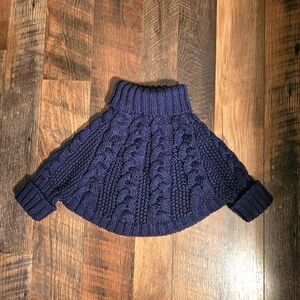 Osh Kosh B'Gosh Baby Girl Navy Blue Cable Knit Sweater Size 9 Months